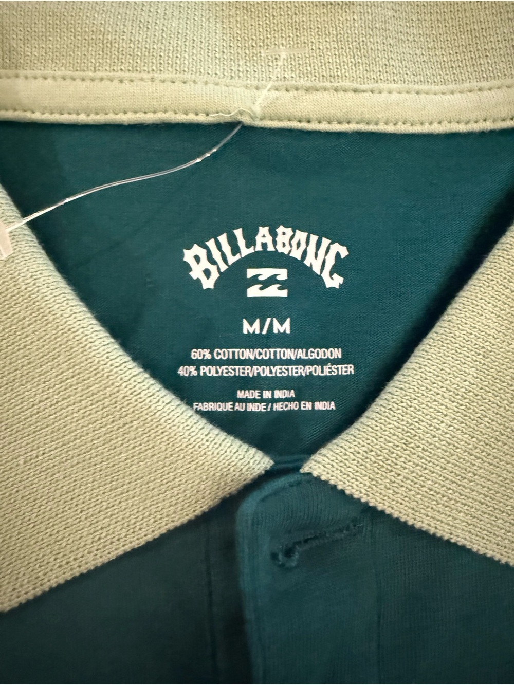 Billabong Men’s StevenTeal Polo, Size Medium - Picture 6 of 10